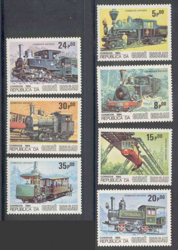 Guinea Bissau ~ #619-25 ~ Locomotives ~ MNH Set