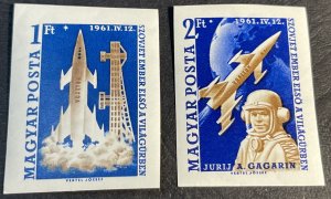 HUNGARY # 1381-1382-MINT NEVER/HINGED--COMPLETE SET--IMPERF AS ISSUED--1961