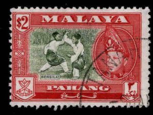 MALAYA-Pahang Scott 81 Used perf 13x12.5 $2 stamp