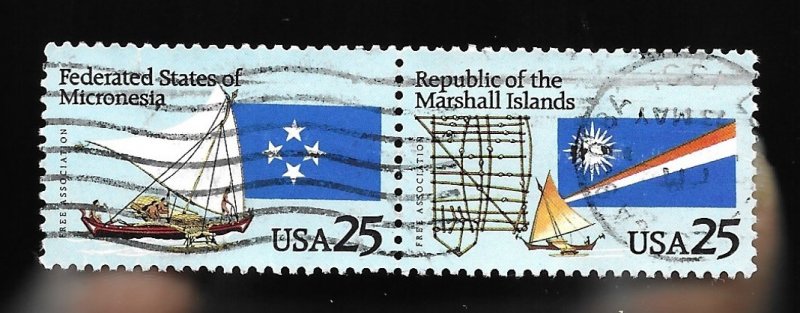 #2506-2507 Federated States of Micronesia 25 cent used pair