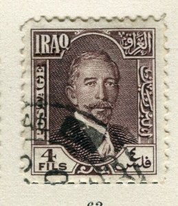 IRAQ; 1932 early King Faisal issue fine used 4f. value