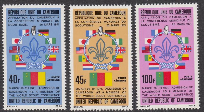 Cameroun C202-C204 Scouts on Stamps MNH CV $5.50