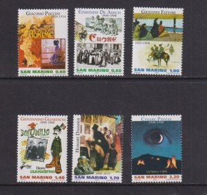 San Marino  #1762-1767  MNH 2008 famous people