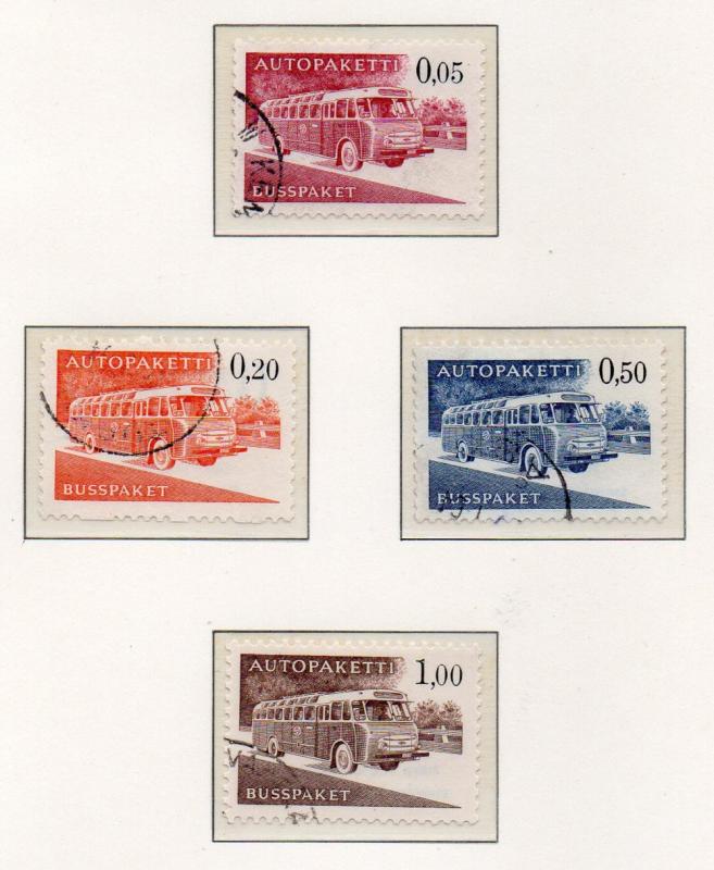 Finland Sc Q10-13 1963 Mail Bus Parcel Post stamp set used