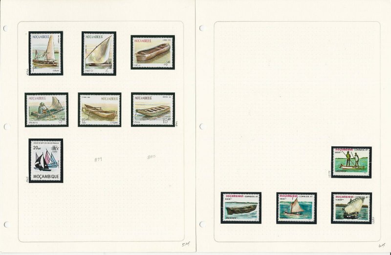 Mozambique & Company Stamp Collection on 12 Pages, Portugal Colony, JFZ