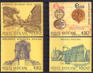 Vatican 1984 Cultural and Institutions of the Holy See Mi. 848/51 MNH