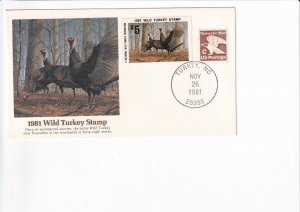 National Wild Turkey Federation 1981 FDC (F32374)