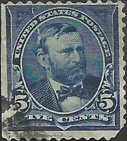 # 281 Dark Blue Used FAULT Line Thru Left 5 Ulysses S. Grant