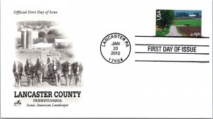 FDC 2012 SC #C150 Artcraft Cachet - Lancaster MT - Single - J2993