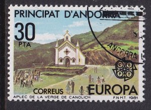 Andorra Spanish   #127  used   1981   Europa 30p