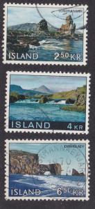 Iceland # 380-381, 383, Views of Iceland, Used