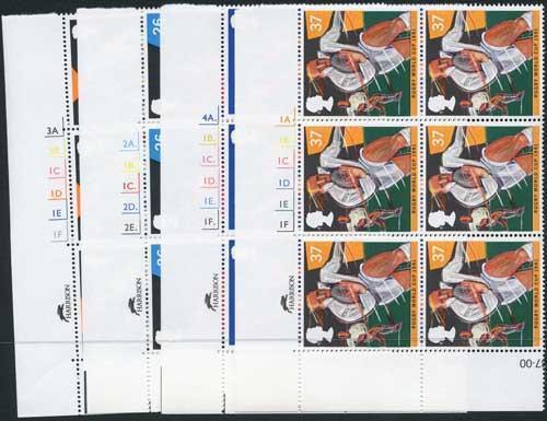 SG1564/7 1991 World Student Games set in Cylinder Blocks of SIX U/M
