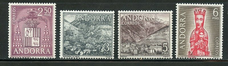 ANDORRA SPANISH SCOTT# 54-57 MINT NEVER HINGED AS SHOWN CATALOGUE VALUE $7.25