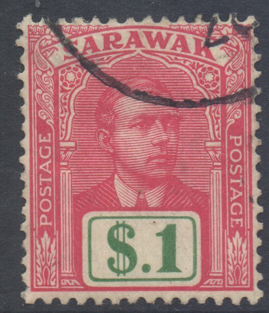 Sarawak Scott 70 - SG61, 1918 Sir Charles Vyner Brooke $1 used