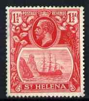 St Helena 1922-37 KG5 Badge Script 1.5d deep carmine-red ...