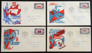 U.S. Used Stamp #909 - 921 5c Overrun Cachet Craft First Day Covers Set of 13