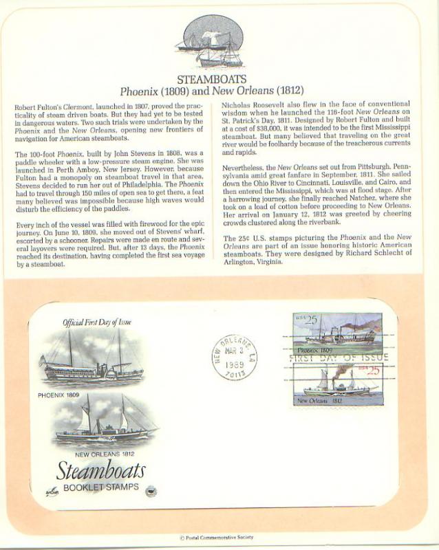 Steamboats, FDC (USHFDC2406-7)