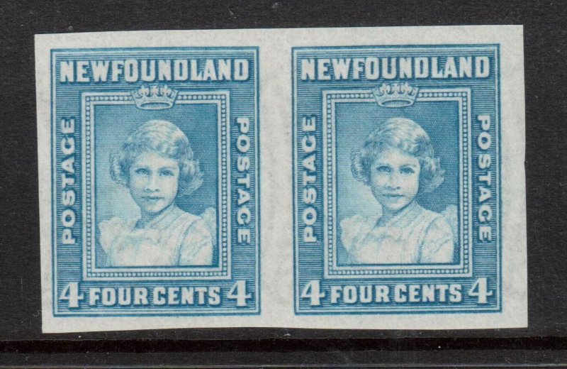 Newfoundland #247a XF/NH Imperf Pair