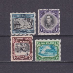COOK ISLANDS 1944, SG# 140-145, CV £85, Wmk Mult NZ, part set, MH