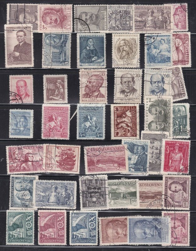 CZECHOSLOVAKIA ^^^^OLDER 1950's  LARGE used collection   $$@ta100cza100