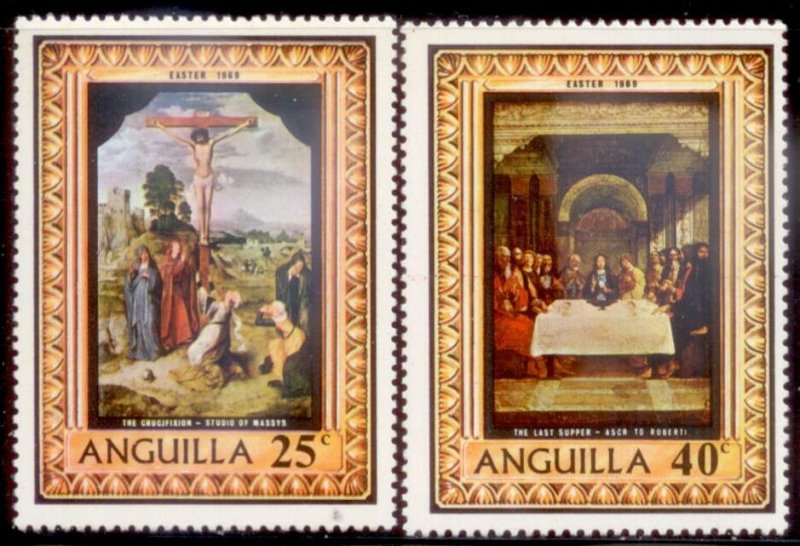 Anguilla 1969 SC# 68-9 Easter MNH-OG E35