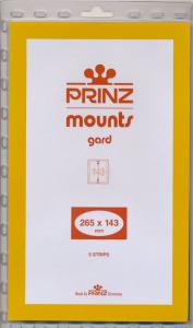 Prinz SCOTT Stamp Mount 265/143mm - CLEAR - Pk of 5 (265x143 143 mm)  STRIP 1066