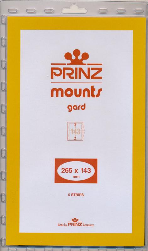 Prinz SCOTT Stamp Mount 265/143mm - BLACK - Pk of 5 (265x143 143 mm)  STRIP 1066 