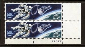 SCOTT  1331-32  SPACE WALK  5¢  PLATE BLOCK  MNH  SHERWOOD STAMP