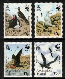 ASCENSION 1990 Birds/ WWF; Scott 483-86, SG 517-20; MNH