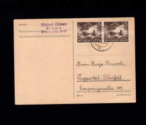 Germany Genuine FDC Hero Memorial Day Submarine Pr. Pirna 1943 RARE Cover 4a