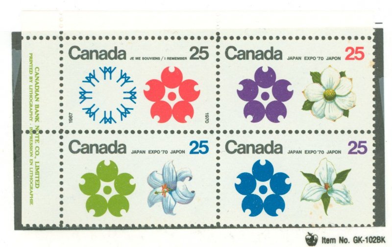 Canada #508-11 Mint (NH) Multiple (Flowers)