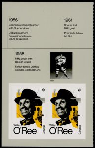 Canada 3402a Left Booklet Pane MNH Willie O'Ree, NHL Hockey