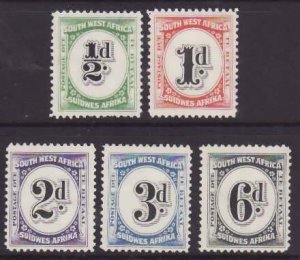 South-West Africa-Sc#J86-90- id9-unused og NH postage due set-1931-