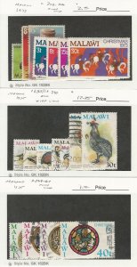 Malawi, Postage Stamp, #209-216, 233//241, 264-7 Used, 1973-75, JFZ