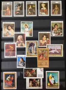 Art Paintings Africa Europa MNH Used Stockbook Collection (Apx 240) GM2203