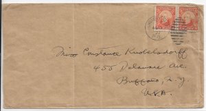 1927 Ormstown, Canada to Buffalo, NY 2 x 1c Confederation Issue (56743)