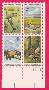 US1924 MNH OG PLATE BLOCK OF FOUR