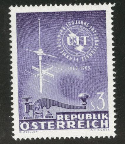Austria Scott 745 MNH** 1965 ITU stamp
