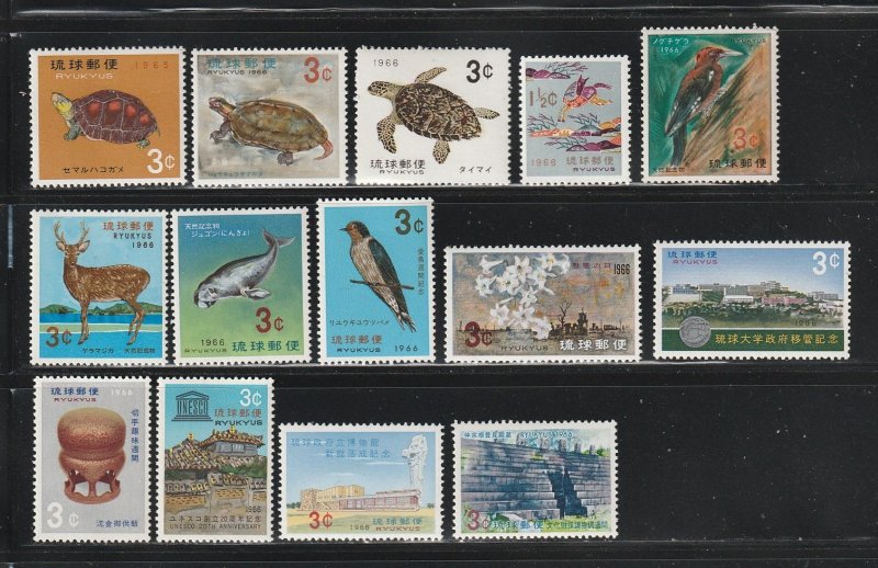 Ryukyu Islands 136-149 Sets MH Various