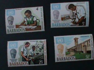 BARBADOS-1970- SC#344-7 YEAR OF THE EDUCATION-25TH ANNIVERSARY-MNH-VERY FINE