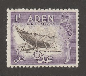 Aden, stamp, scott#62,  mint, hinged,  1 sh,