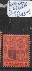 MAURITIUS (PP2002B) ARMS 6C SG 168A  MNH