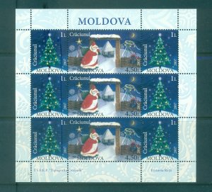 Moldova - Sc# 576a. 2007 Christmas Mini Sheet. MNH . $6.00.