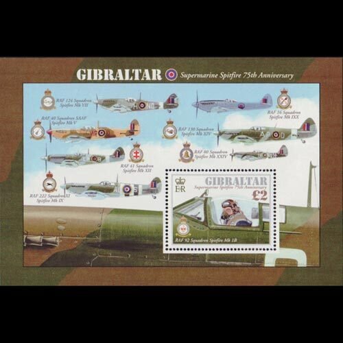 GIBRALTAR 2011 - Scott# 1300 S/S Spitfire Planes NH