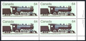 Canada Sc# 1039 MNH PB LR 1984 64c Locomotives