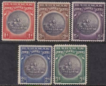 Bahamas 1930 SC 85-89 Mint Set