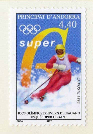 SPANISH ANDORRA 490 MNH  SCV $2.00 BIN $1.00 OLYMPICS