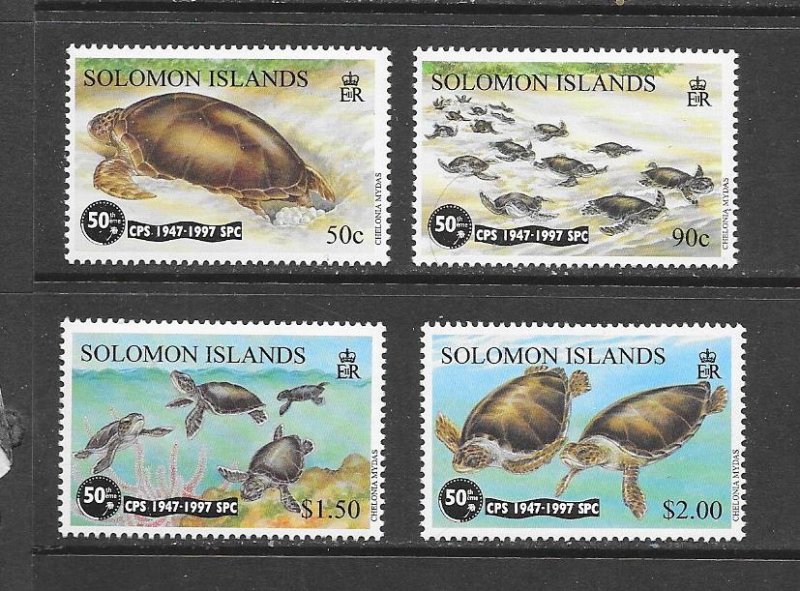 TURTLES - SOLOMON ISLANDS #853-6 MNH