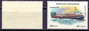 Madagascar. 1994. 1752-58 bl264. Ships. MNH. 