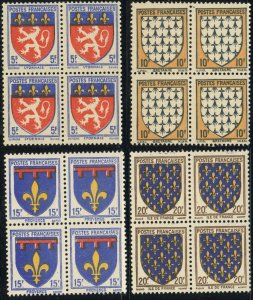 France #460-463 Coat of Arms Postage Stamps Europe 1943 Mint NH OG